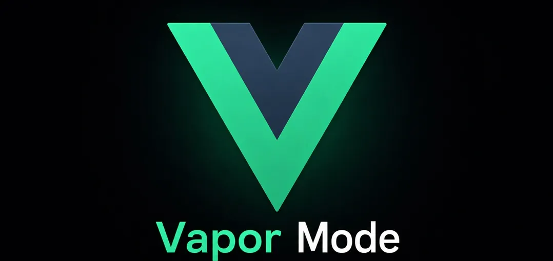 Abstract visualization of Vue Vapor Mode compiling away the virtual DOM