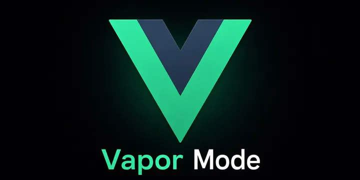 Abstract visualization of Vue Vapor Mode compiling away the virtual DOM